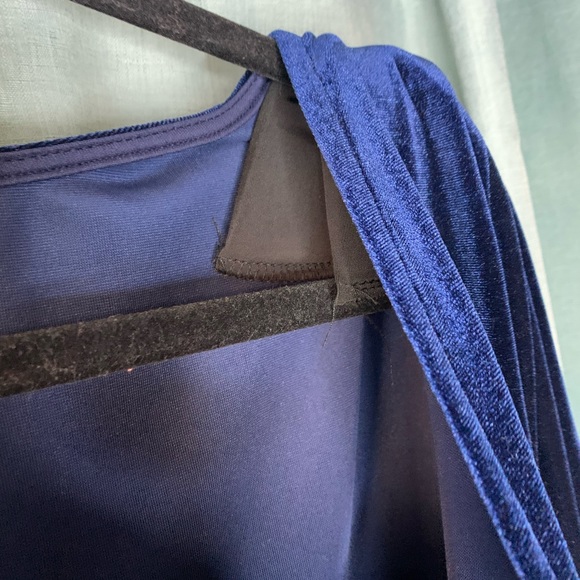 EUC 🫶🏽Long Blue Velvet Dress // Long Sleeve // Plus 2xl - Picture 7 of 9